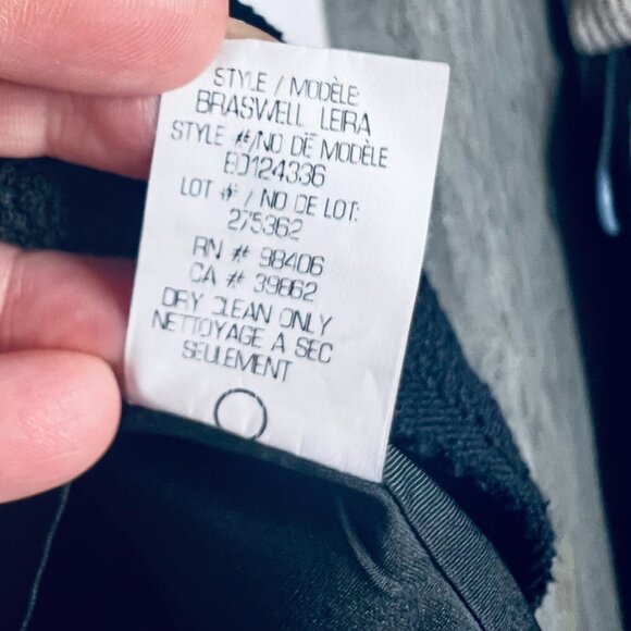 THEORY Black Textured Braswell Leira Skirt Size 2 - Picture 9 of 10